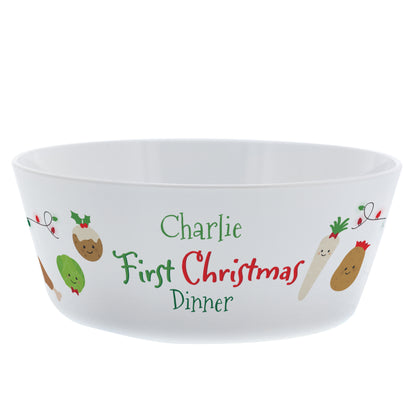 Personalised 1st Christmas Dinner Plastic Bowl - image 4