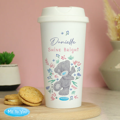 Personalised Me To You Floral Insulated Reusable Eco Travel Cup from Heartfelt Gifts