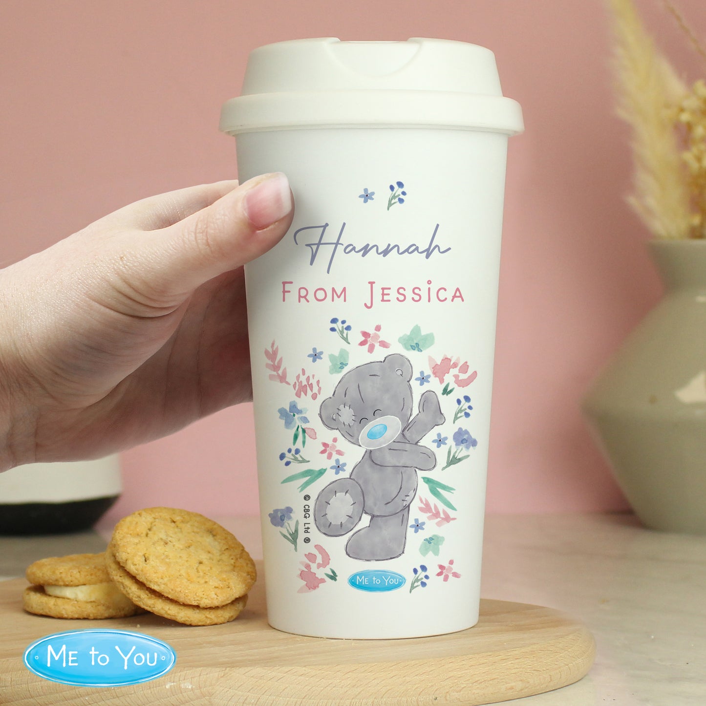 Personalised Me To You Floral Insulated Reusable Eco Travel Cup - image 4