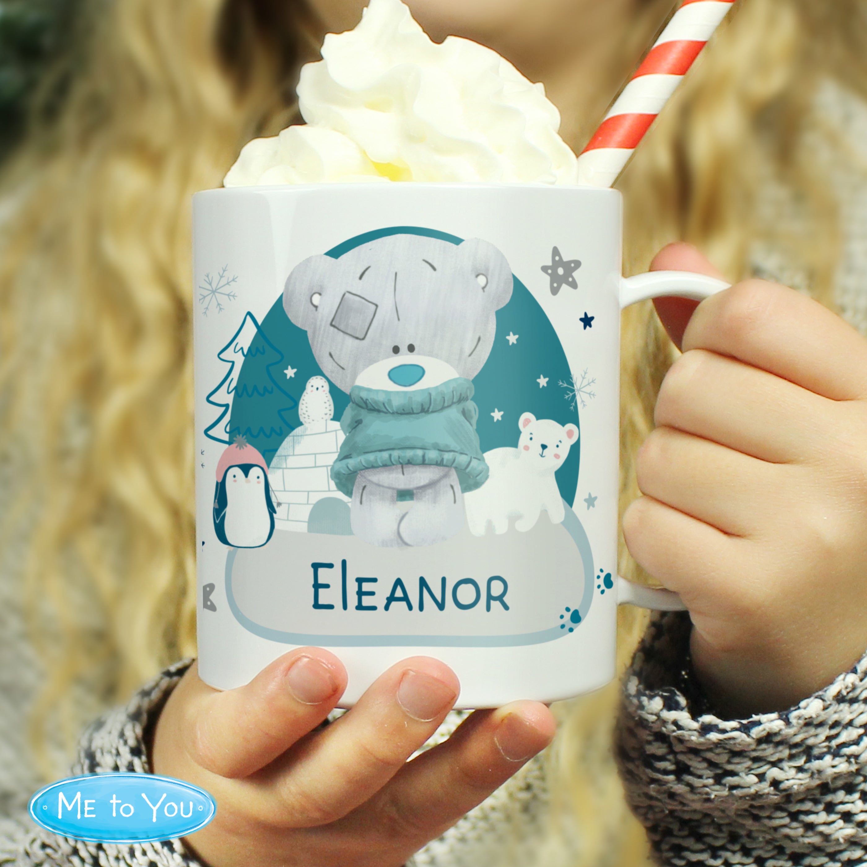 Personalised Winter Explorer Tiny Tatty Teddy Plastic Mug from Heartfelt Gifts