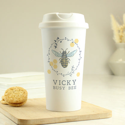 Personalised Bee Insulated Travel Cup from Heartfelt Gifts