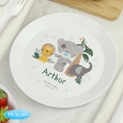 Personalised Tiny Tatty Teddy Jungle Animals Plate from Heartfelt Gifts