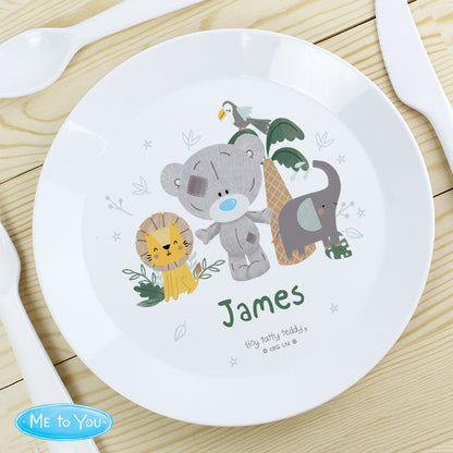 Personalised Tiny Tatty Teddy Jungle Animals Plate - image 2