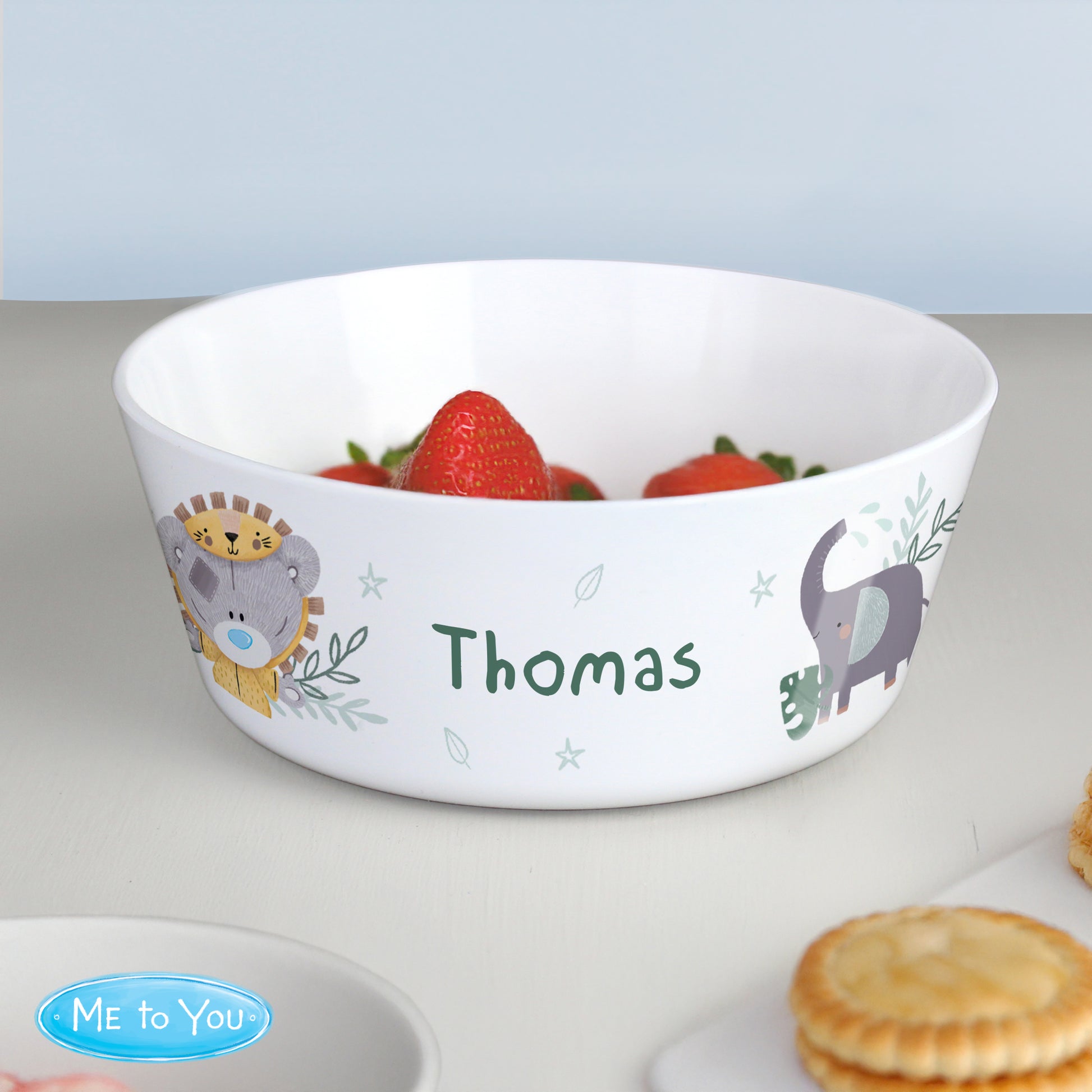Personalised Tiny Tatty Teddy Jungle Animals Plastic Bowl from Heartfelt Gifts