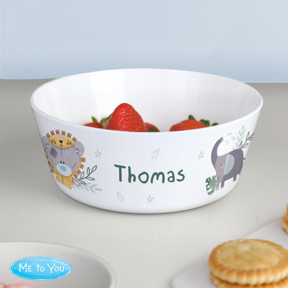 Personalised Tiny Tatty Teddy Jungle Animals Plastic Bowl from Heartfelt Gifts