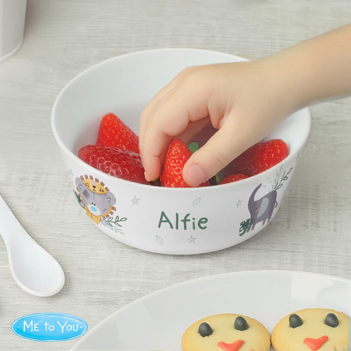 Personalised Tiny Tatty Teddy Jungle Animals Plastic Bowl - image 2