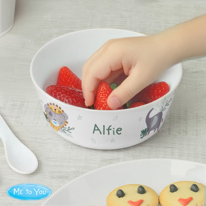 Personalised Tiny Tatty Teddy Jungle Animals Plastic Bowl - image 2