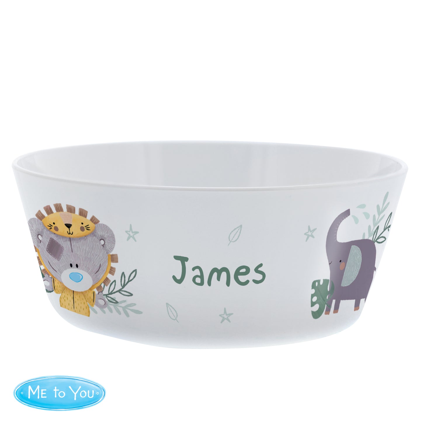 Personalised Tiny Tatty Teddy Jungle Animals Plastic Bowl - image 4