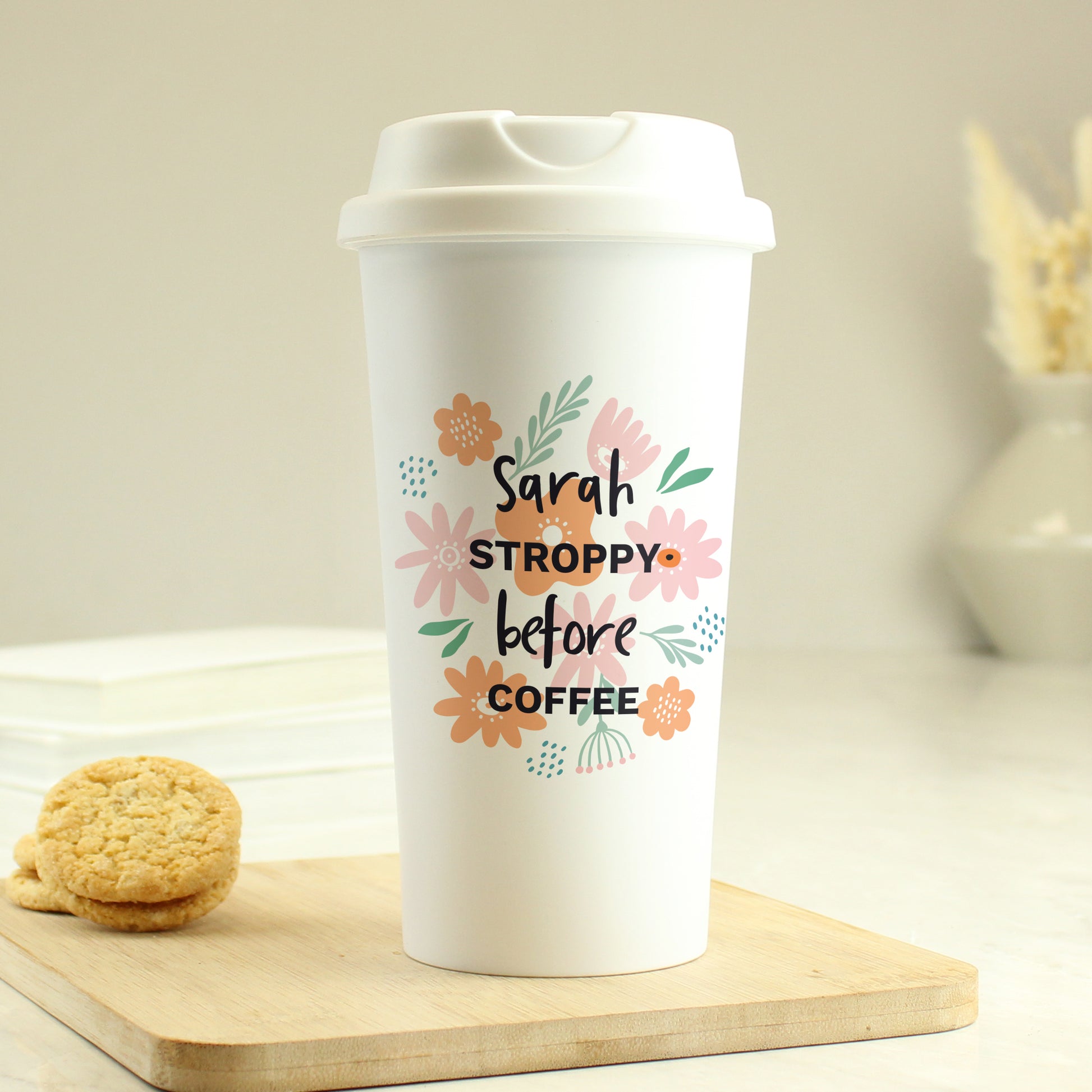 Personalised Floral Travel Mug - image 2