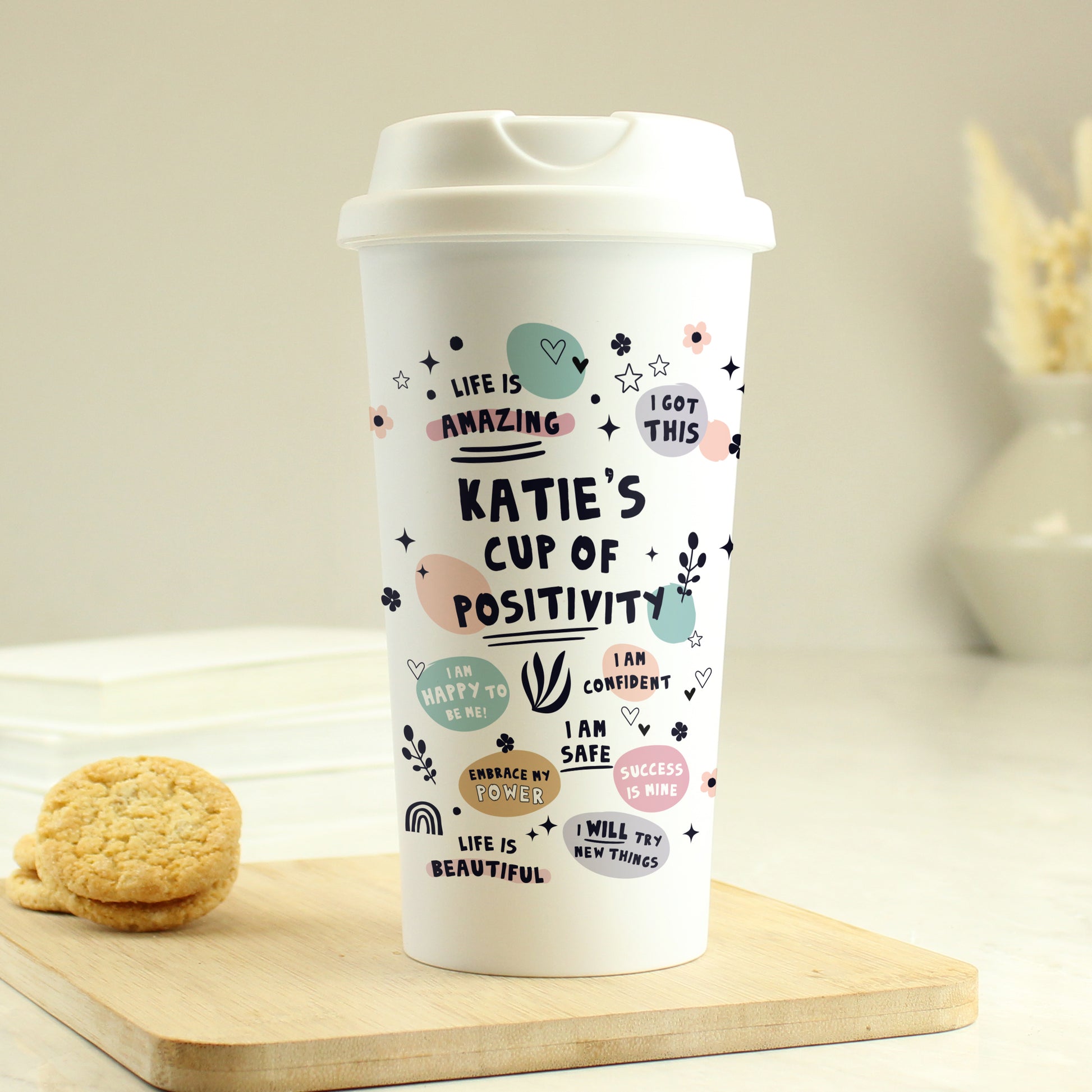Personalised Positive Affirmations Travel Mug from Heartfelt Gifts