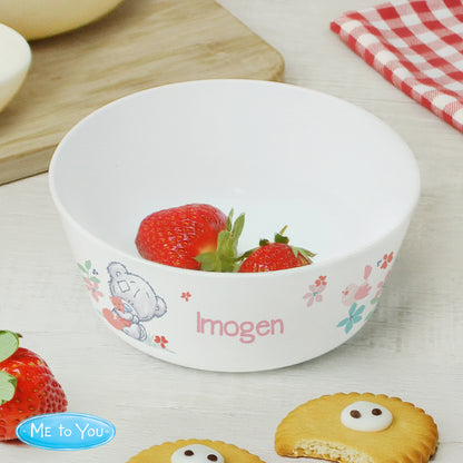 Personalised Tiny Tatty Teddy Woodland Animal Plastic Bowl from Heartfelt Gifts