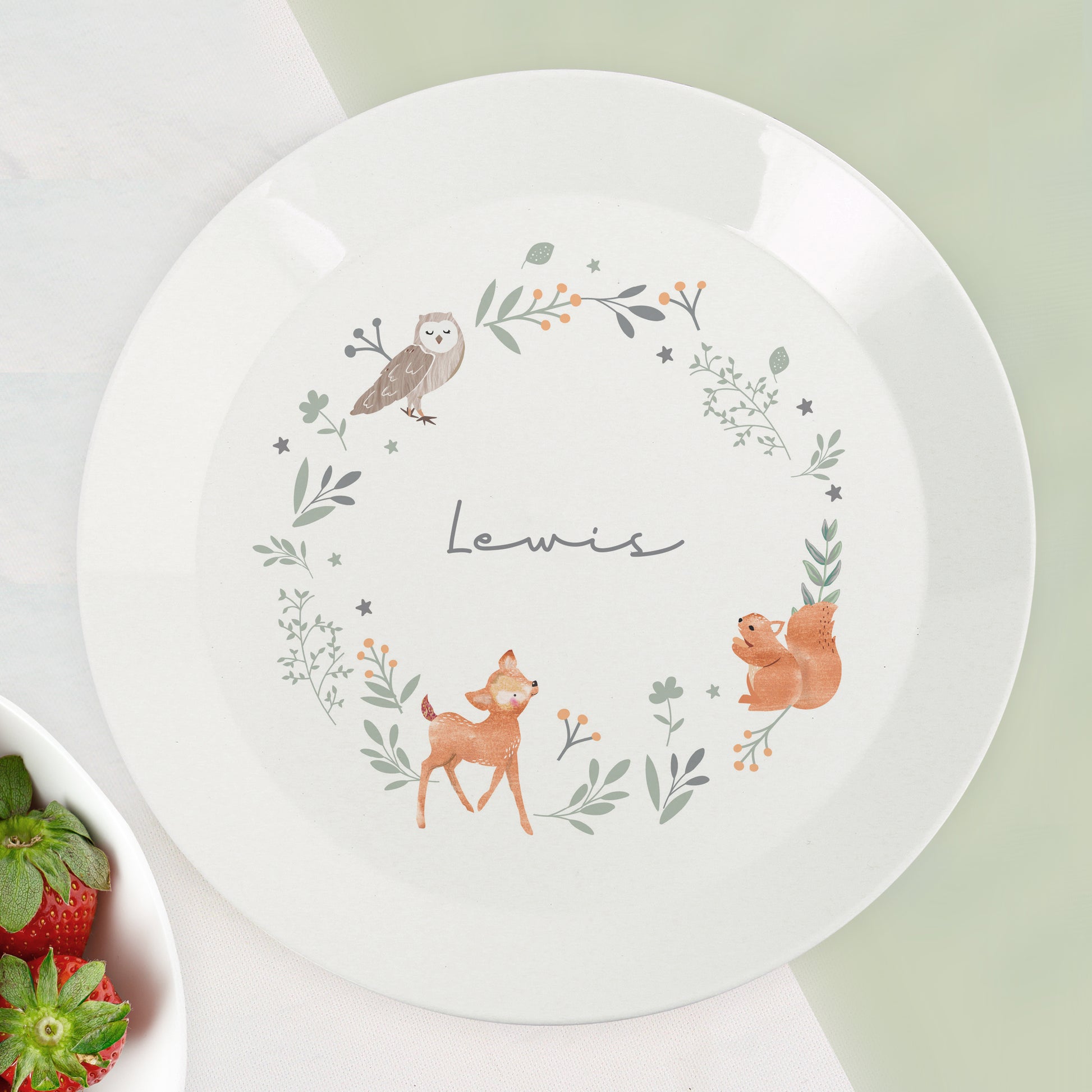 Personalised Woodland Animals Plate - image 2