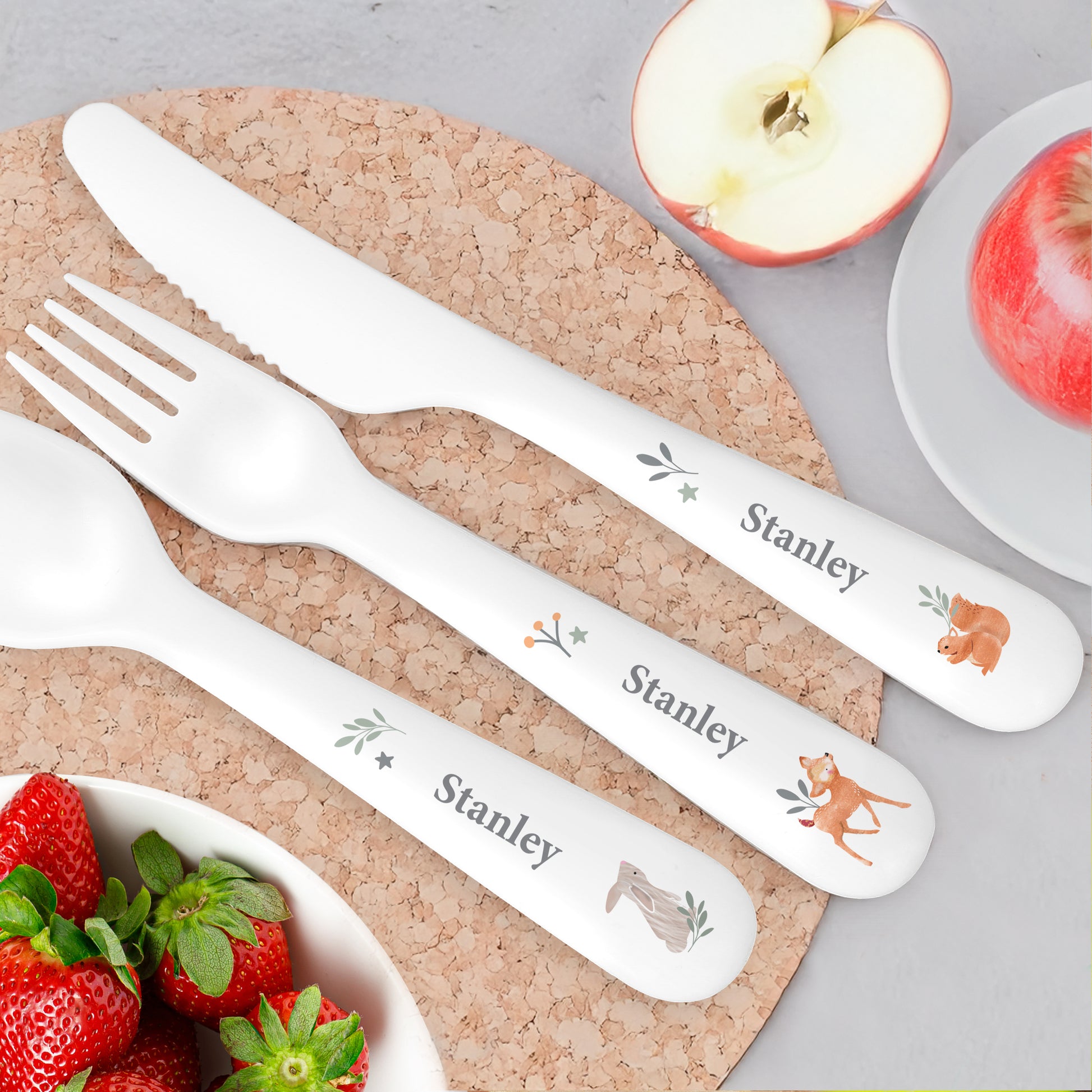 Personalised Woodland Animals Cutlery from Heartfelt Gifts