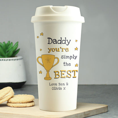 Personalised Simply The Best Travel Mug – Birthday & Father's Day Gift - image 2