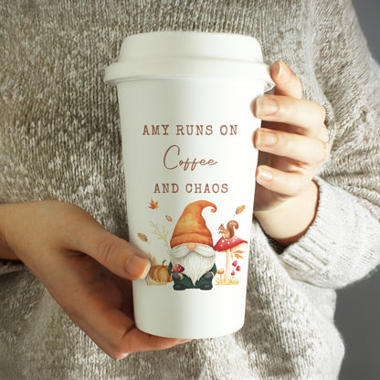 Personalised Autumn Gonk Travel Cup – Cosy Seasonal Birthday Gift - image 2