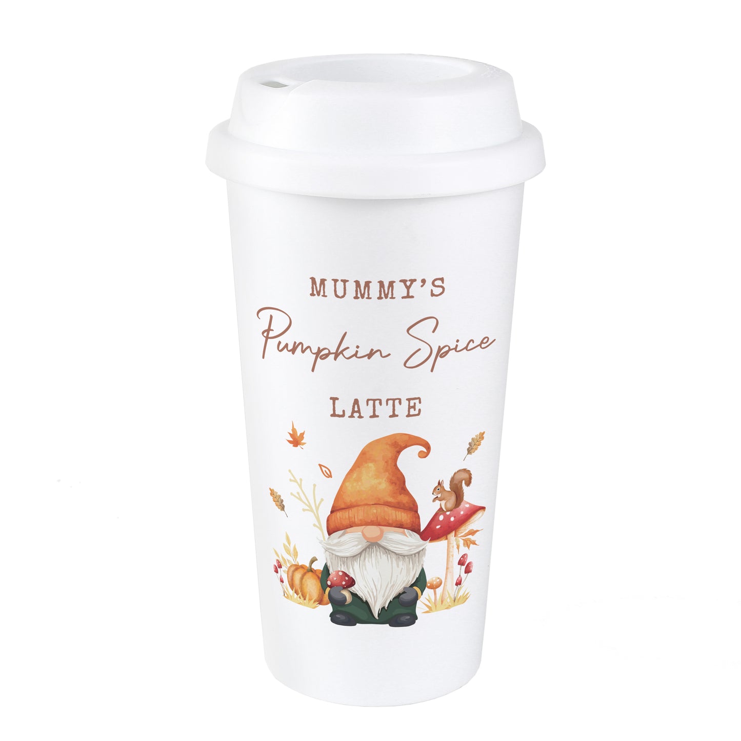 Personalised Autumn Gonk Travel Cup – Cosy Seasonal Birthday Gift - image 4