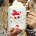 Personalised Cool Santa Christmas Plastic Mug – Children's Christmas Stocking Filler