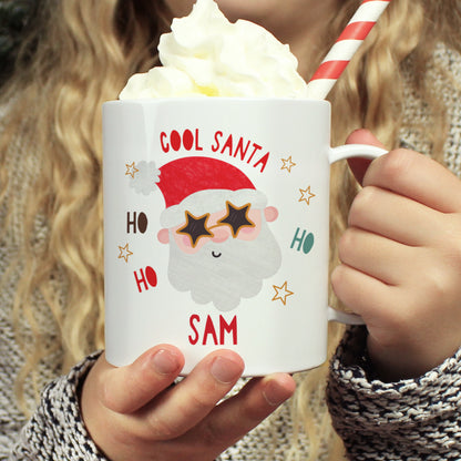 Personalised Cool Santa Christmas Plastic Mug – Children's Christmas Stocking Filler
