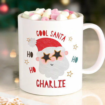 Personalised Cool Santa Christmas Plastic Mug – Children's Christmas Stocking Filler - image 2
