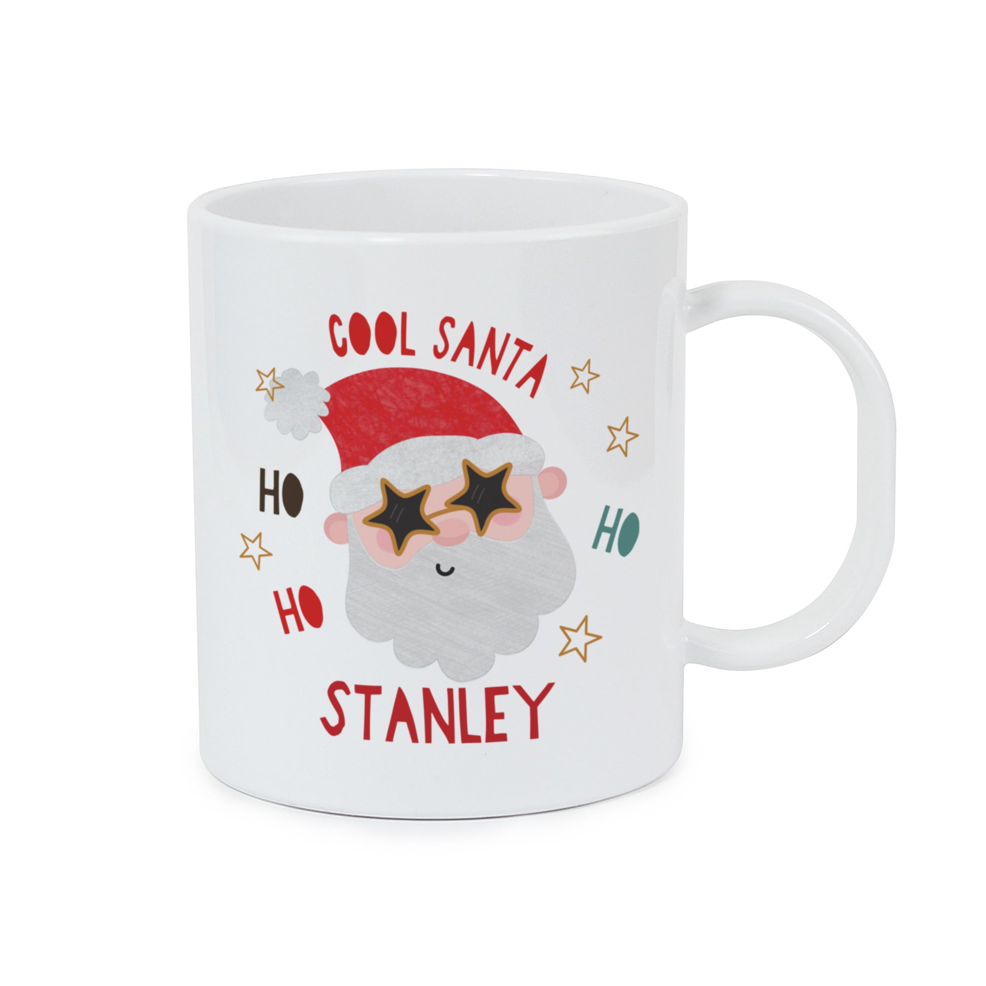 Personalised Cool Santa Christmas Plastic Mug – Children's Christmas Stocking Filler - image 4