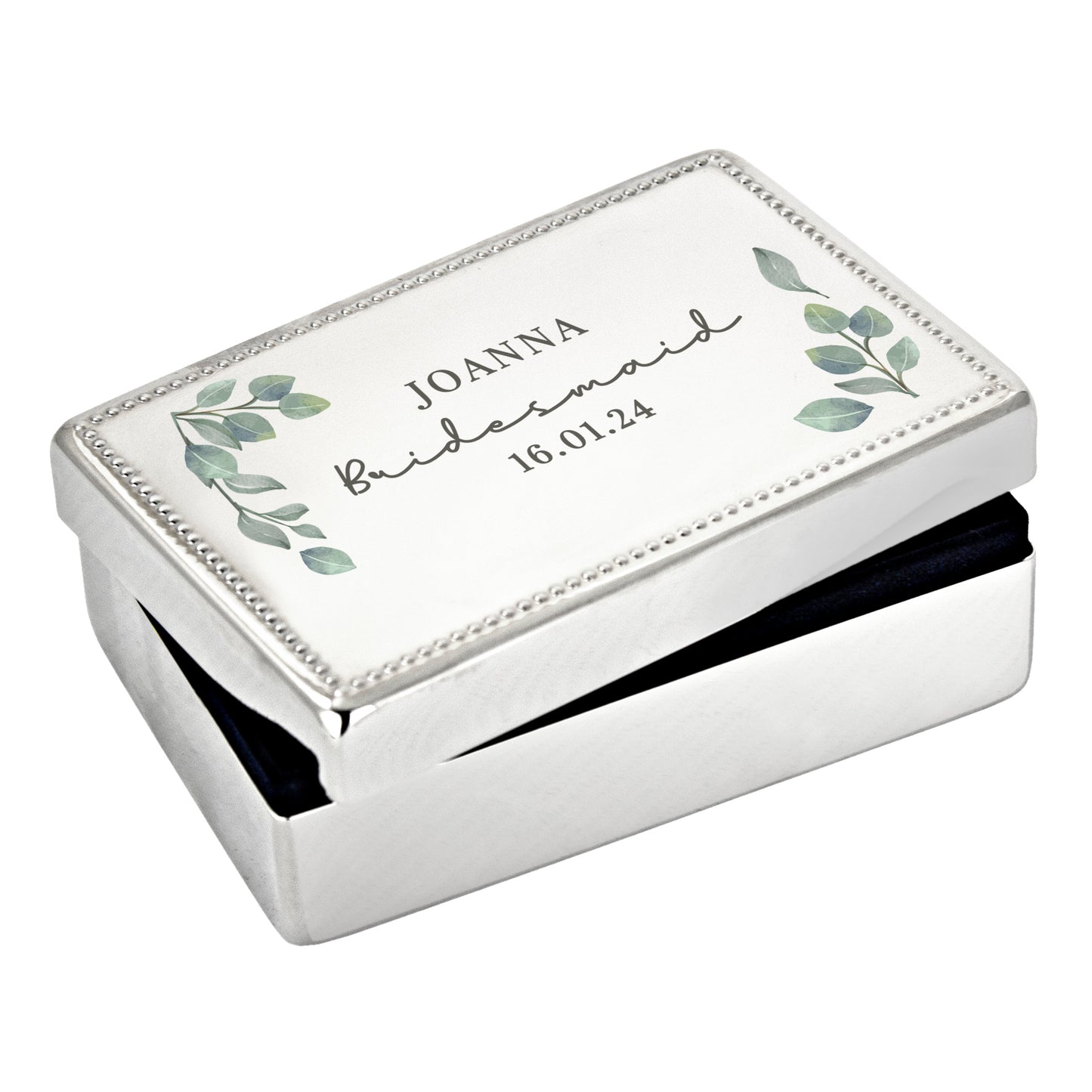 Personalised Botanical Rectangular Jewellery Box - image 5