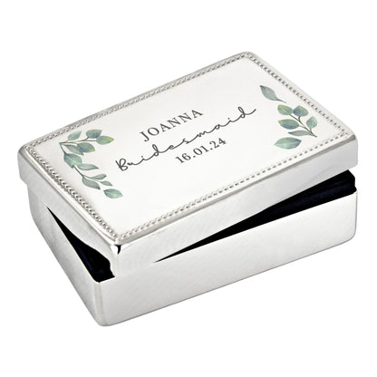 Personalised Botanical Rectangular Jewellery Box - image 5