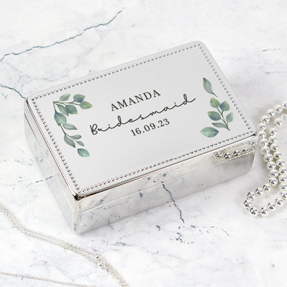 Personalised Botanical Rectangular Jewellery Box - image 6