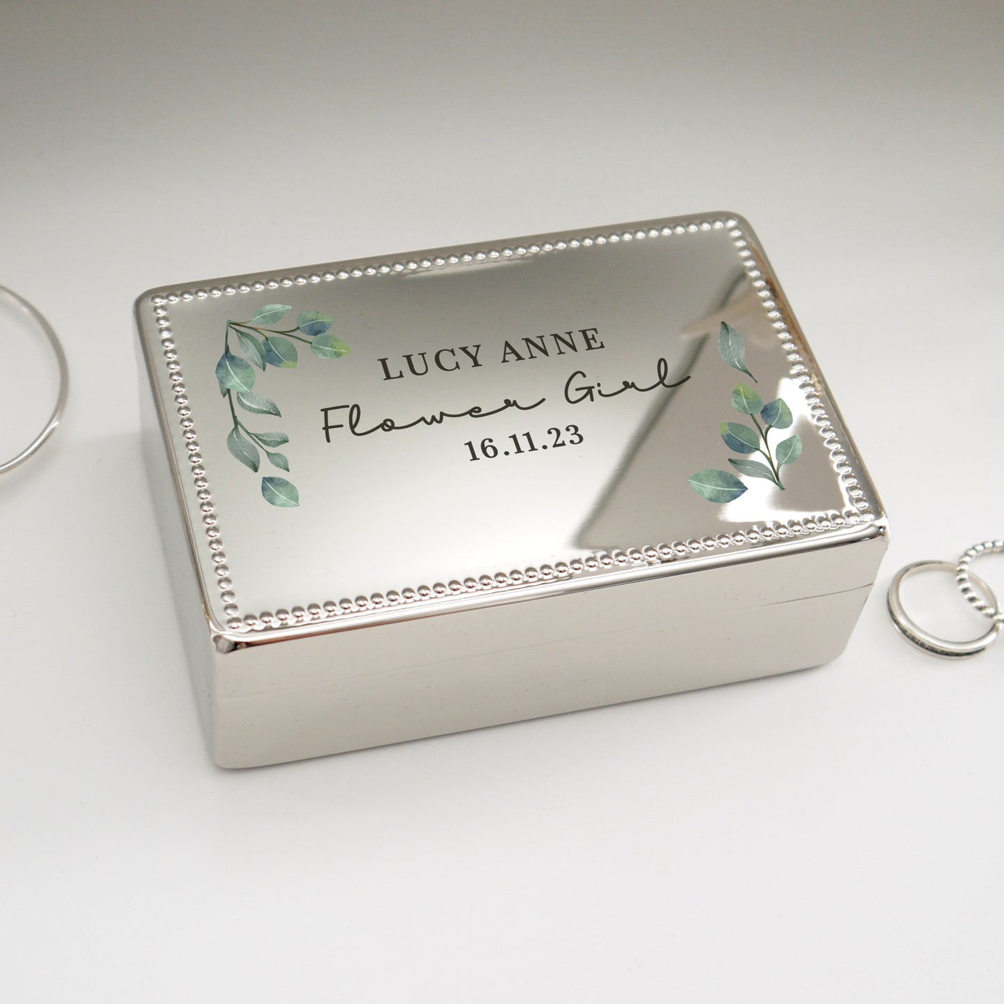 Personalised Botanical Rectangular Jewellery Box - image 9