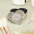 Personalised Floral Watercolour Heart Trinket Box from Heartfelt Gifts