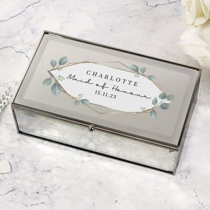 Personalised Botanical Mirrored Jewellery Box - image 3