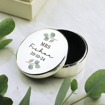 Personalised Botanical Ring Box - image 3