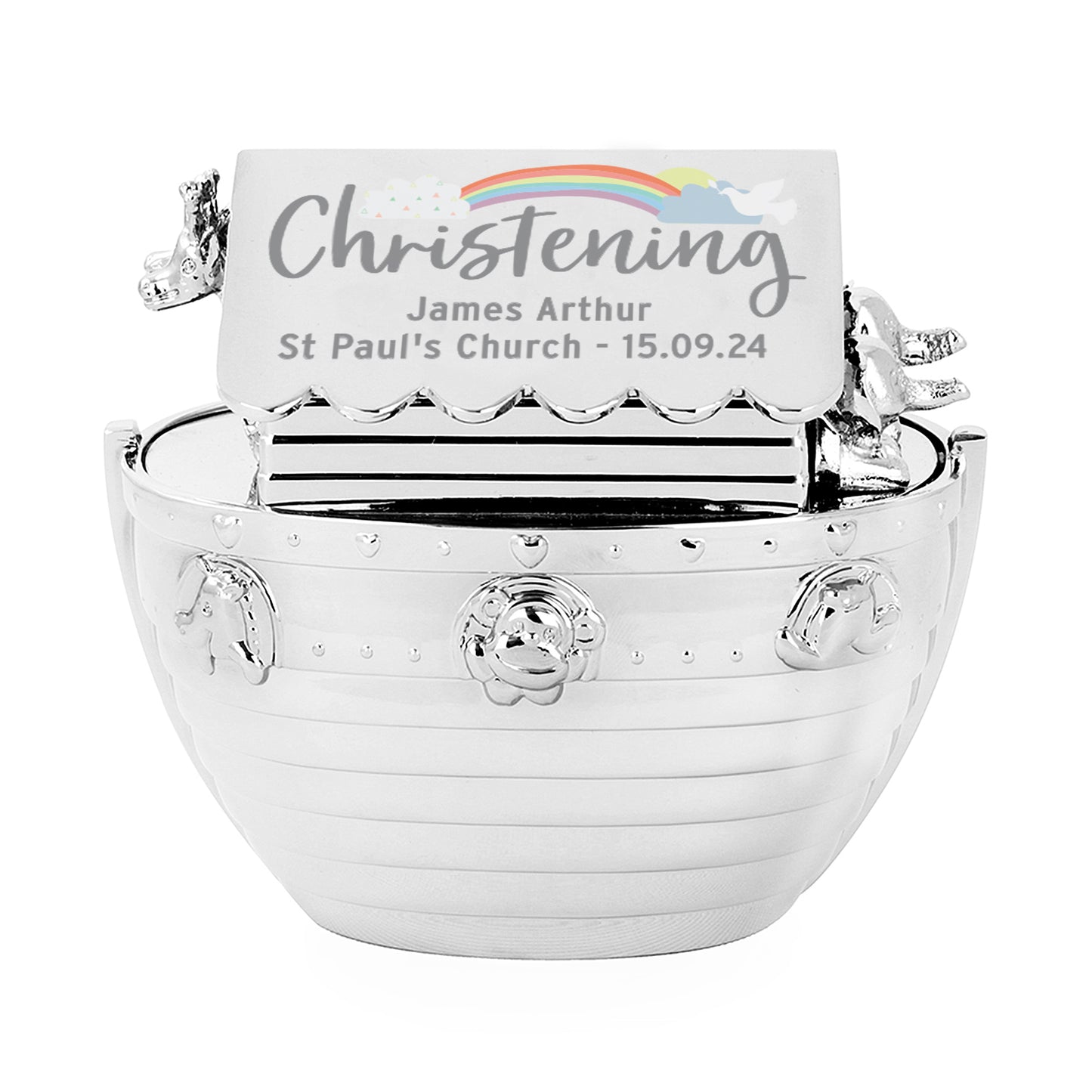 Personalised Christening Noahs Ark Money Box - image 5