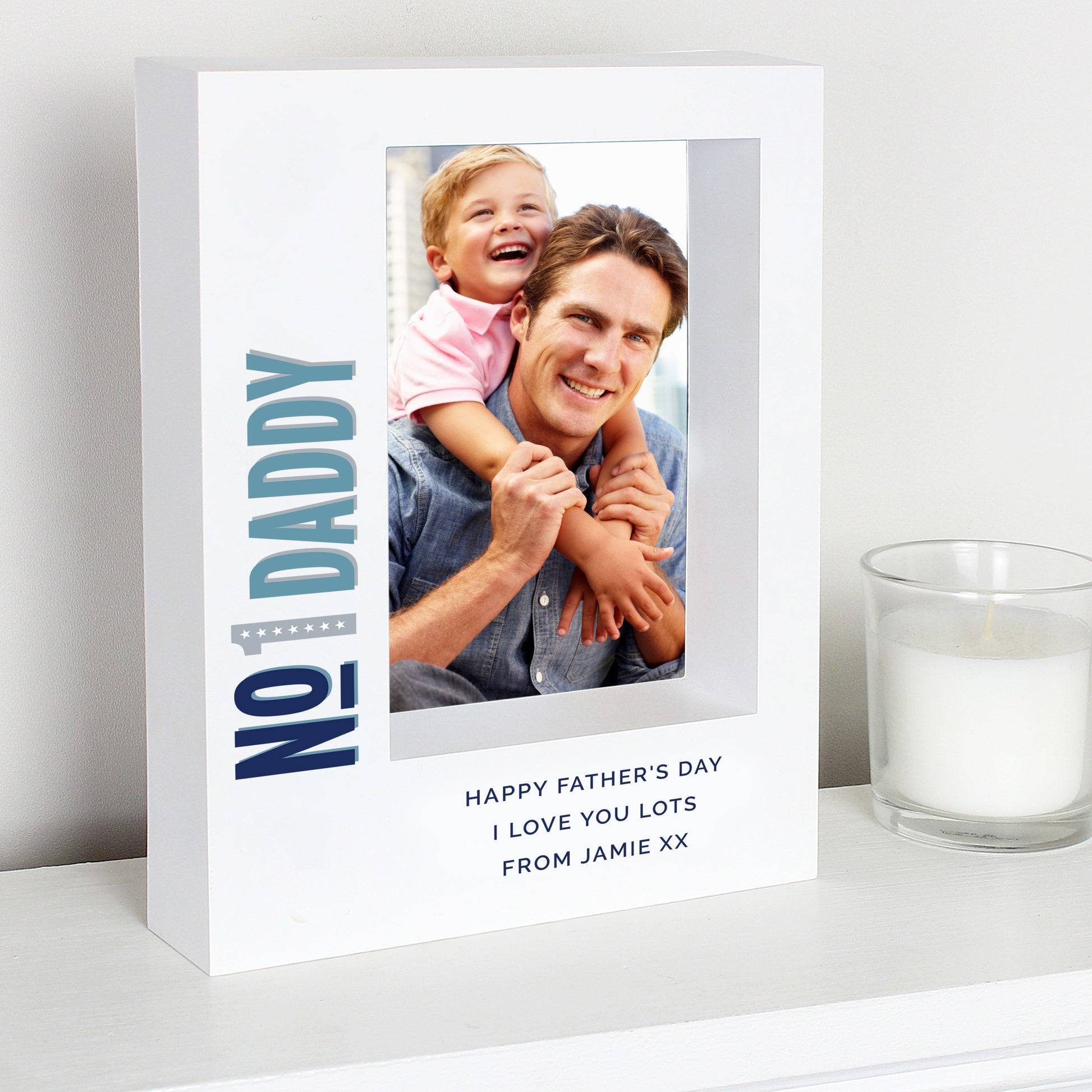 Personalised No.1 5x7 Box Photo Frame - image 3