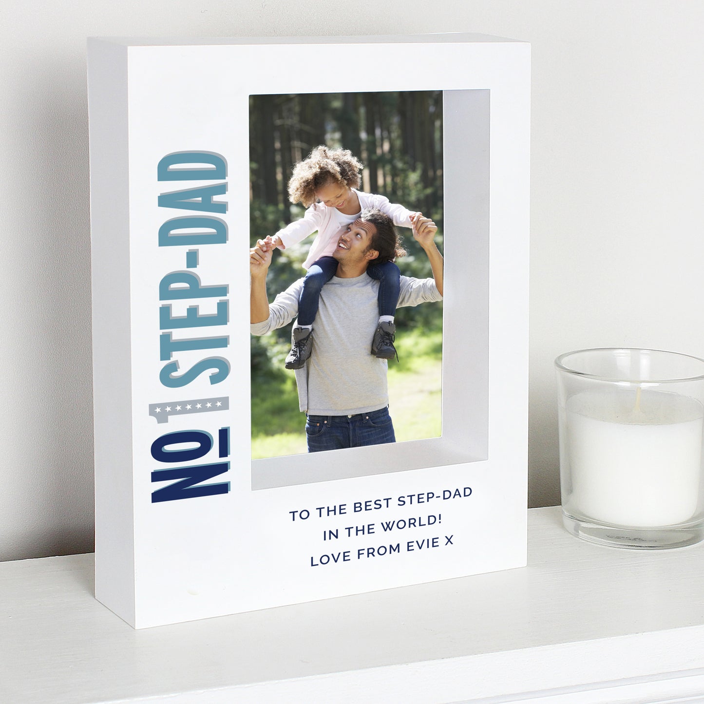 Personalised No.1 5x7 Box Photo Frame - image 4