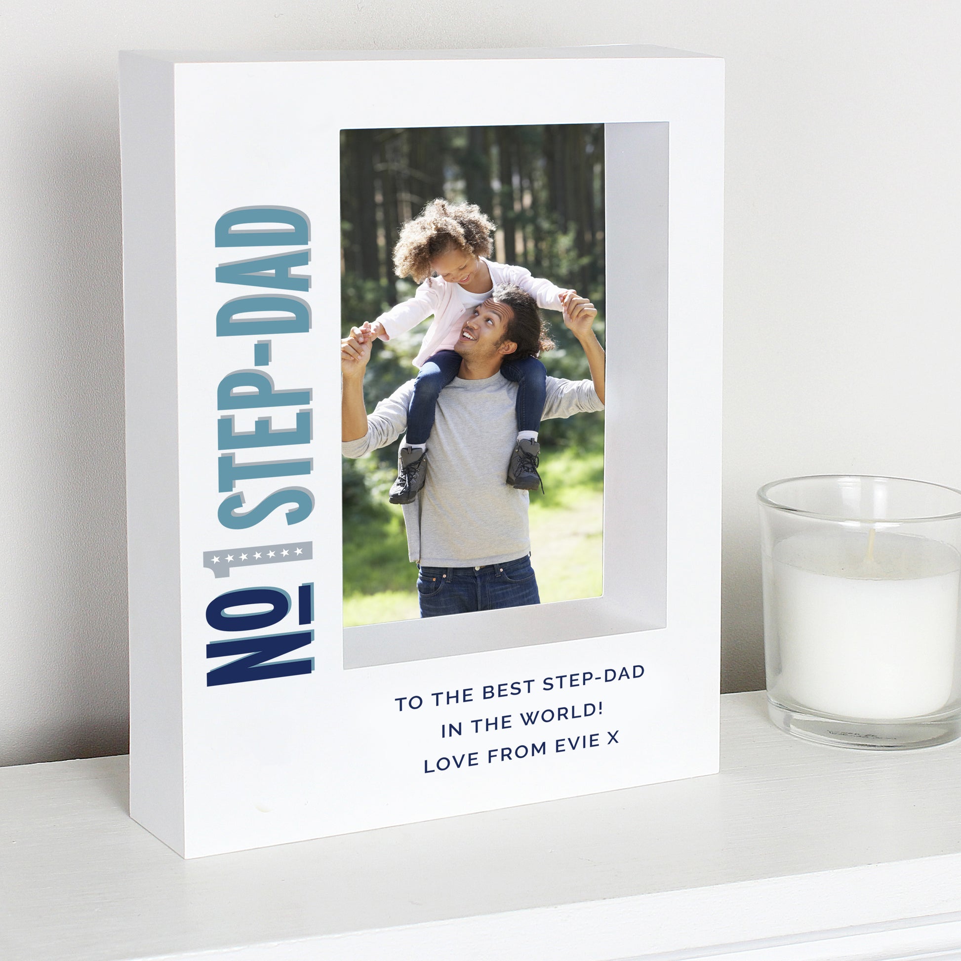 Personalised No.1 5x7 Box Photo Frame - image 4