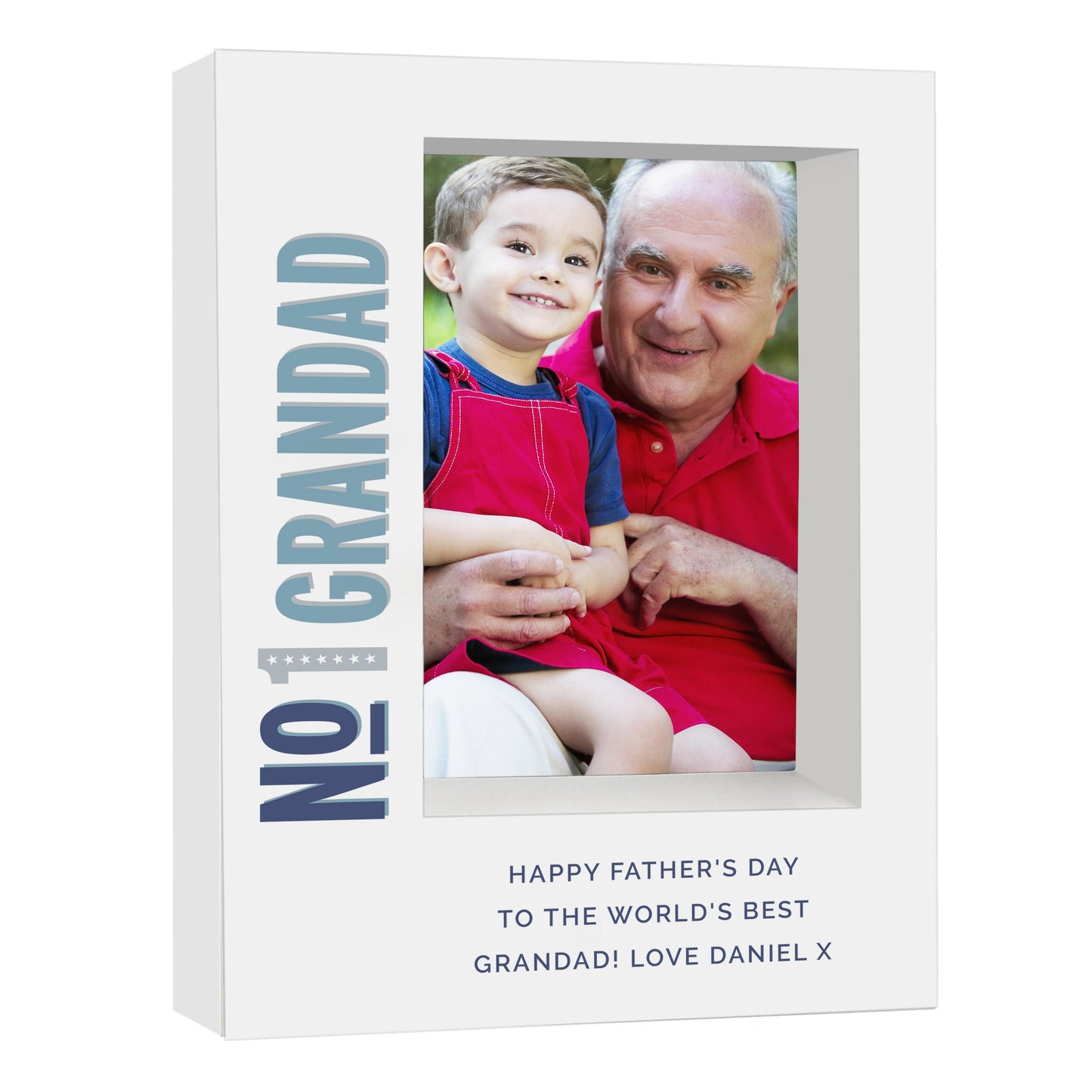Personalised No.1 5x7 Box Photo Frame - image 5