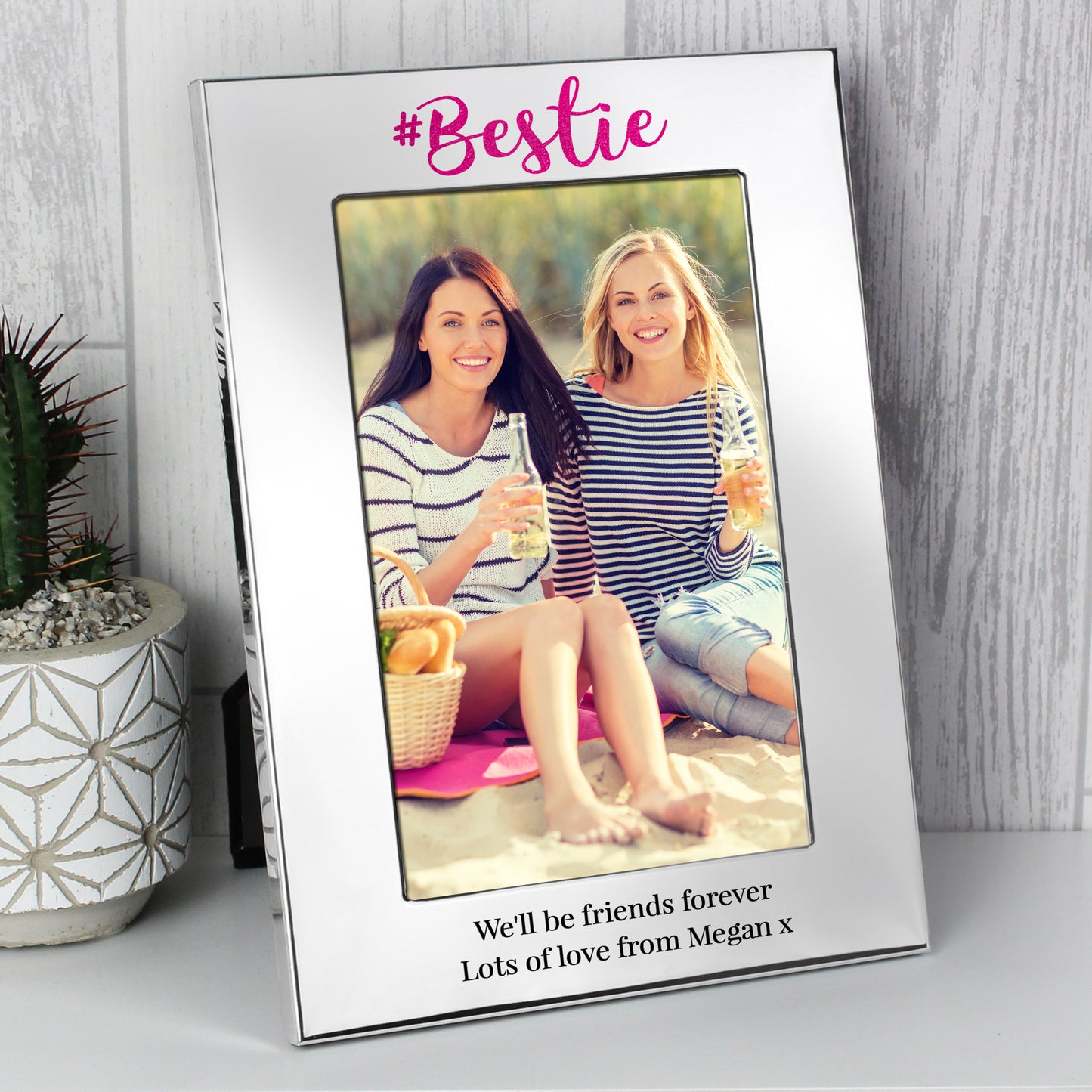 Personalised #Bestie 6x4 Silver Photo Frame from Heartfelt Gifts
