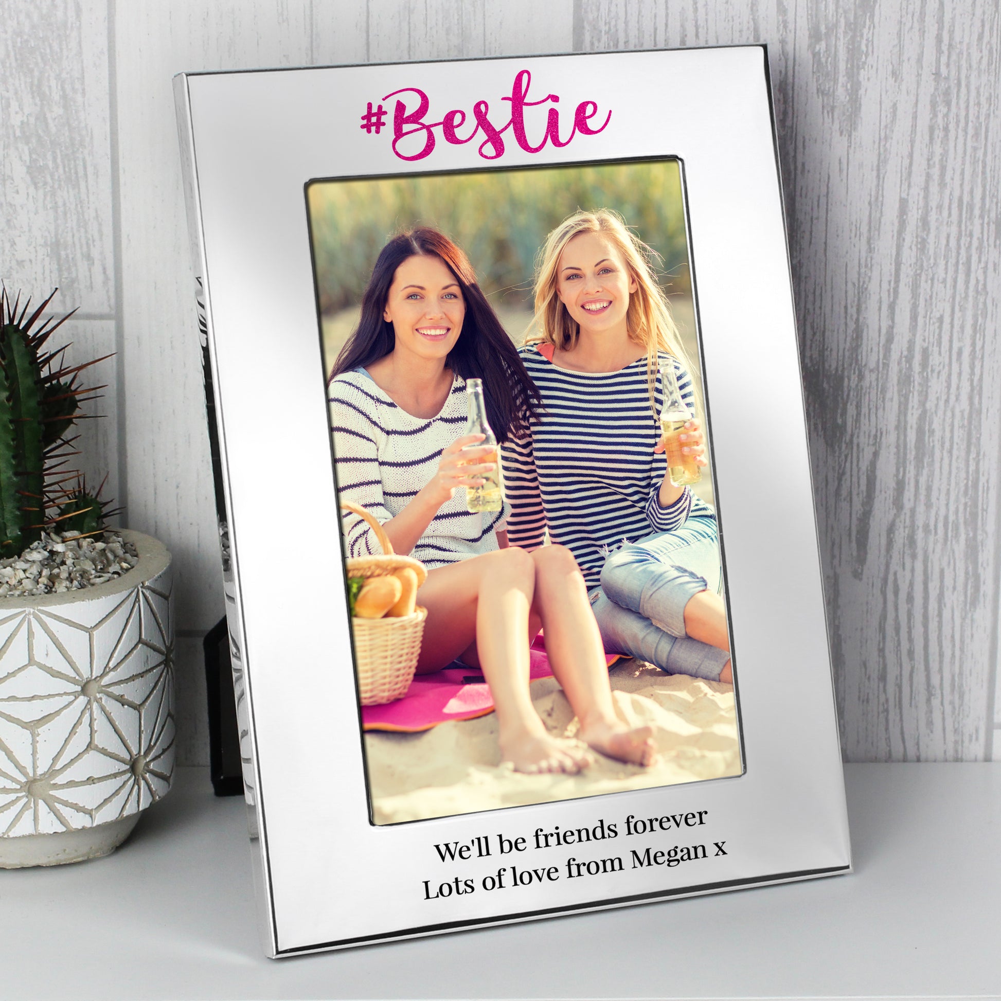 Personalised #Bestie 6x4 Silver Photo Frame from Heartfelt Gifts