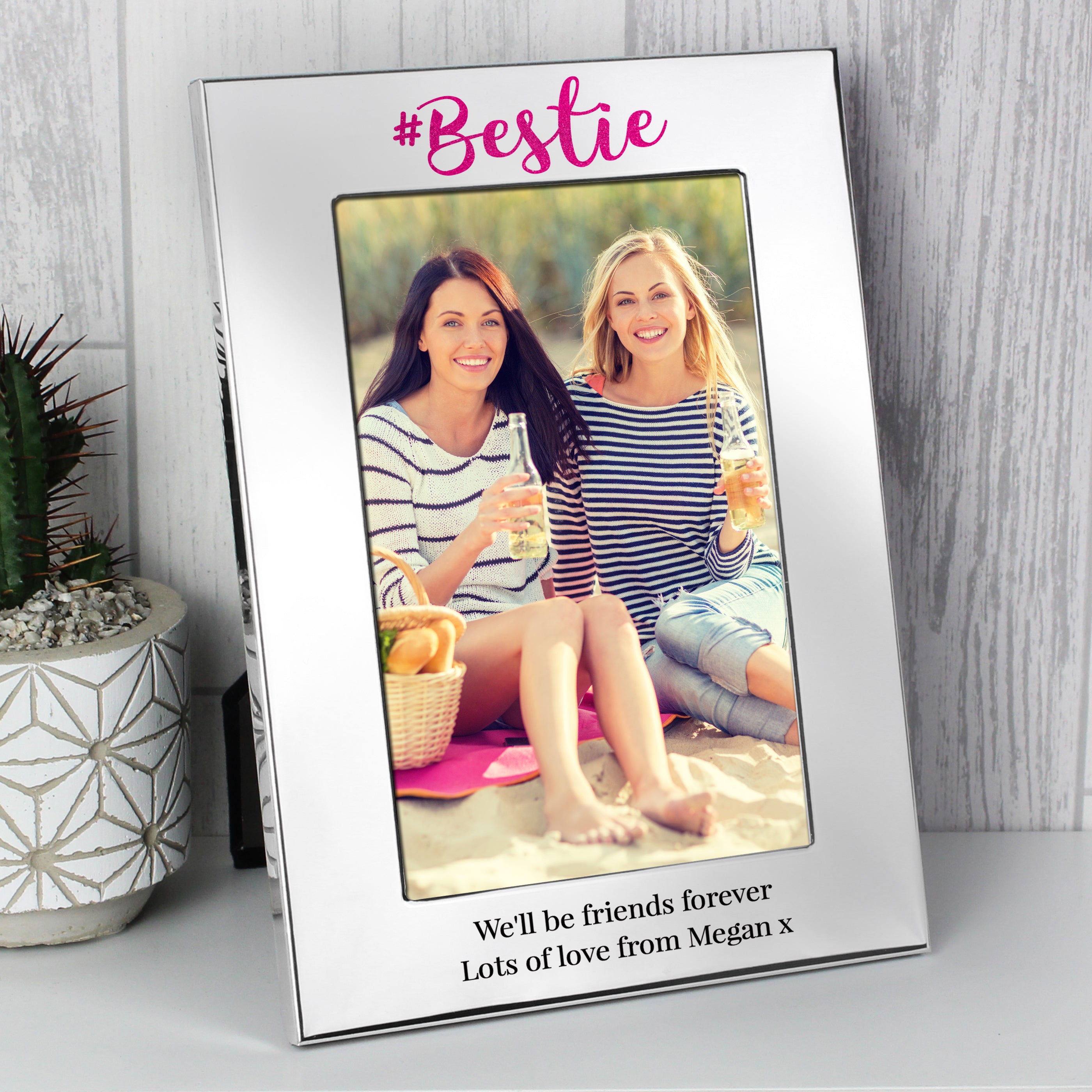 Personalised #Bestie 6x4 Silver Photo Frame from Heartfelt Gifts