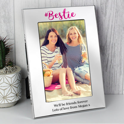 Personalised #Bestie 6x4 Silver Photo Frame from Heartfelt Gifts