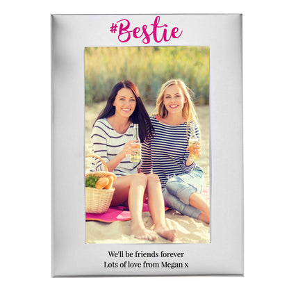 Personalised #Bestie 6x4 Silver Photo Frame - image 5