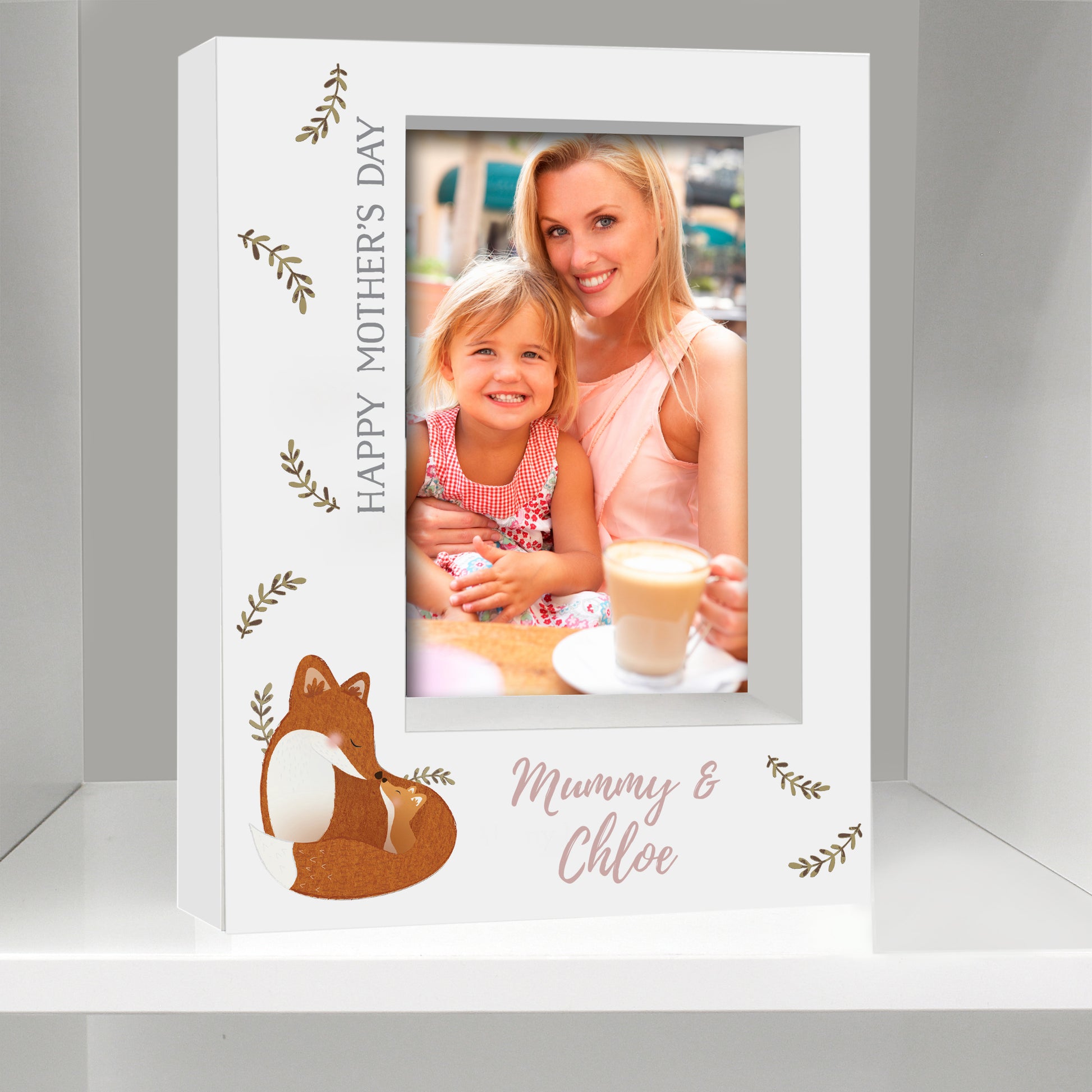 Personalised Mummy and Me Fox 5x7 Box Photo Frame - image 4