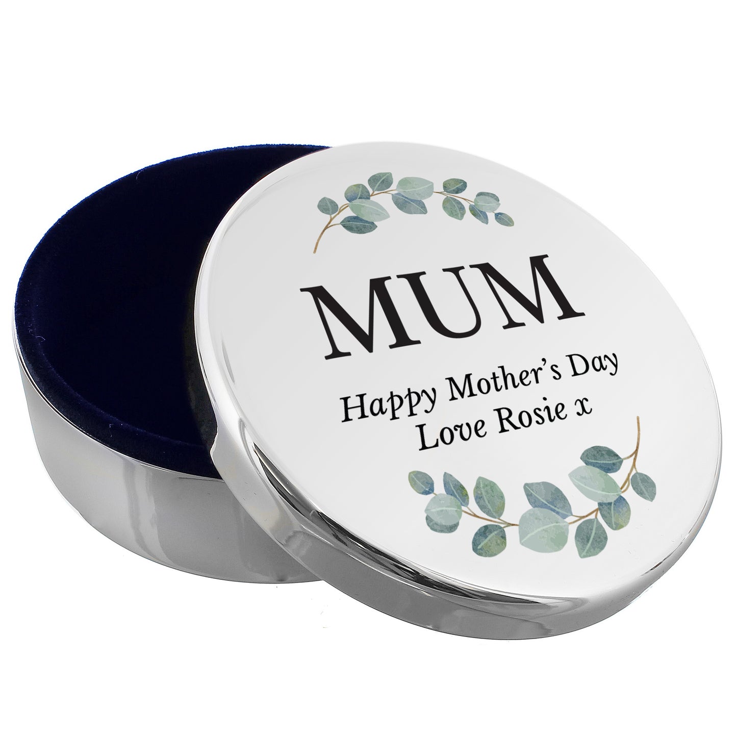 Personalised Botanical Round Trinket Box - image 5
