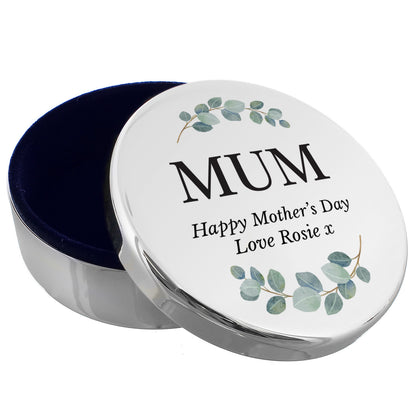 Personalised Botanical Round Trinket Box - image 5
