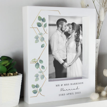 Personalised Botanical 6x4 Box Photo Frame from Heartfelt Gifts