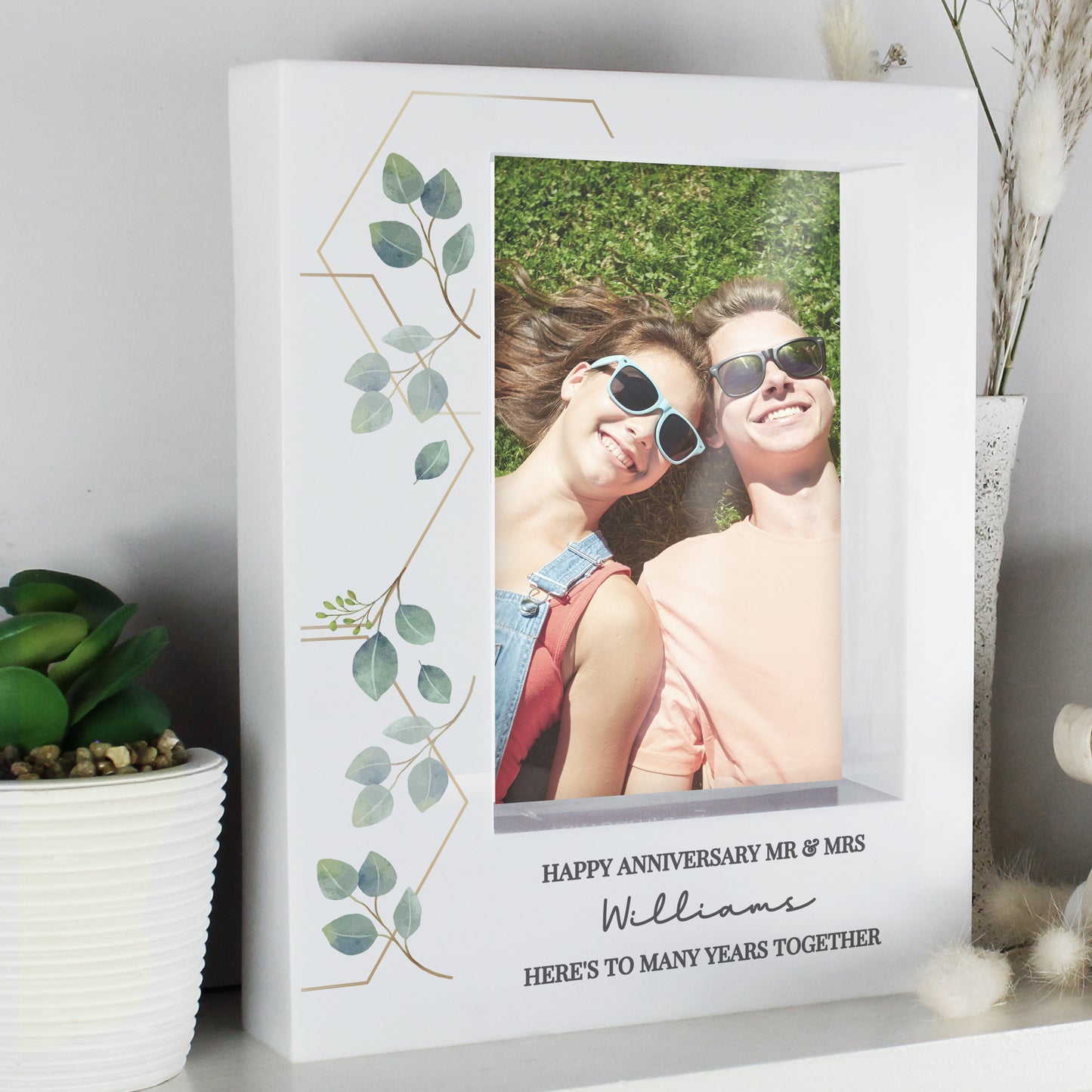 Personalised Botanical 6x4 Box Photo Frame - image 3
