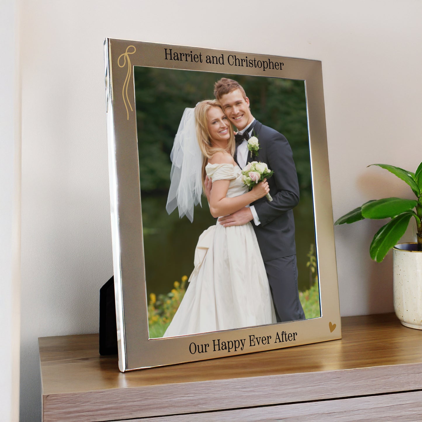 Personalised Black and Gold Free Text 8x10 Photo Frame – Wedding Gift - image 2
