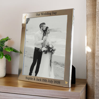 Personalised Black and Gold Free Text 8x10 Photo Frame – Wedding Gift - image 3