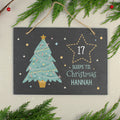 Personalised Christmas Chalk Countdown Hanging Large Slate Sign from Heartfelt Gifts