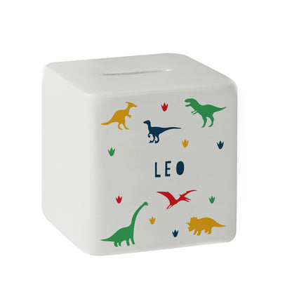 Personalised Dinosaur Ceramic Square Money Box - image 5